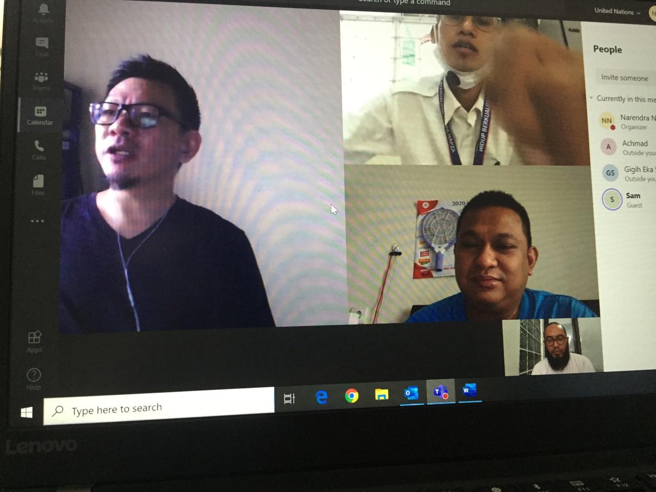 The virtual meeting of UNODC Indonesia and IKAI on the development of UTC remote training