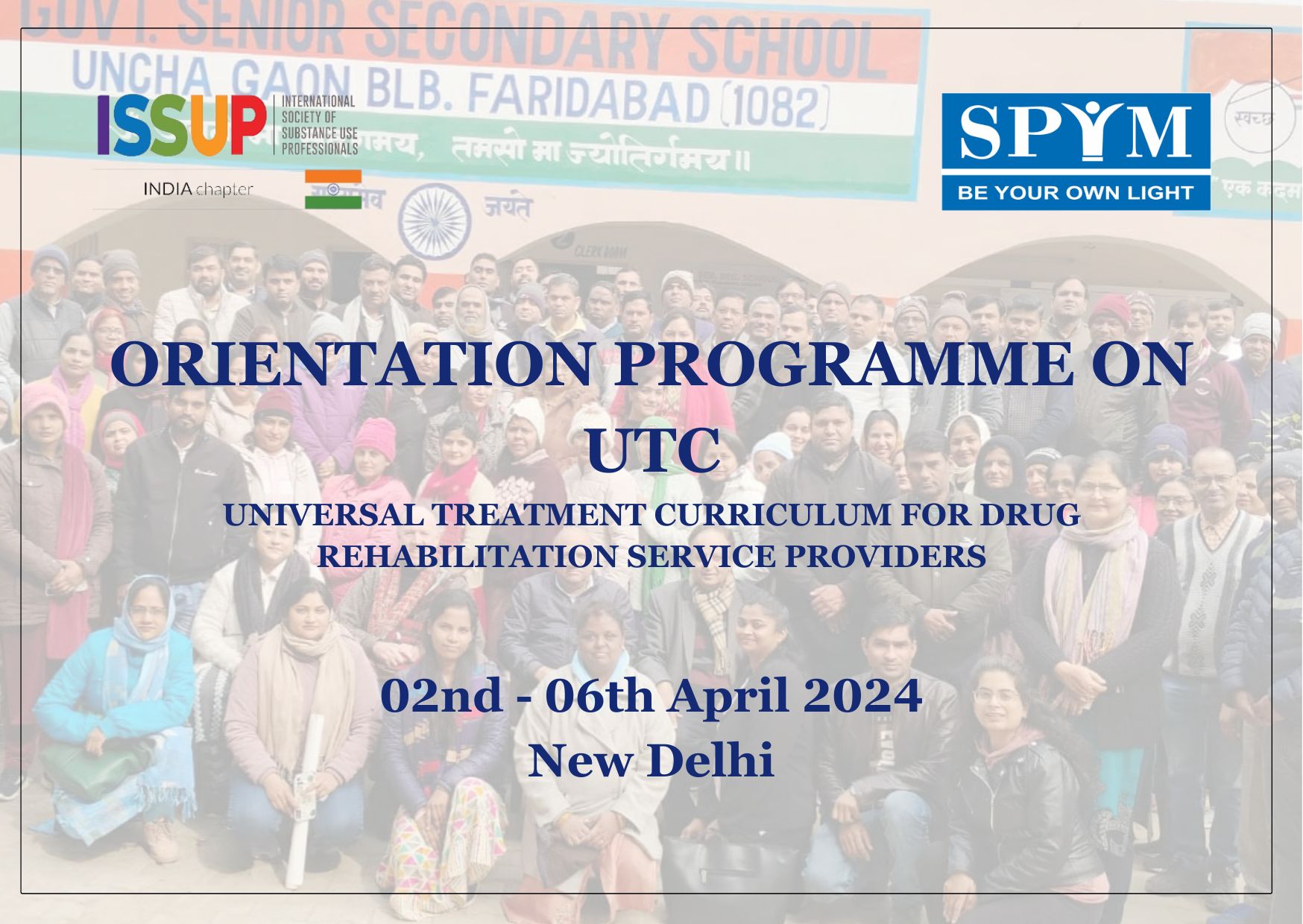 ORIENTATION PROGRAMME ON UTC | International Society of Substance Use ...