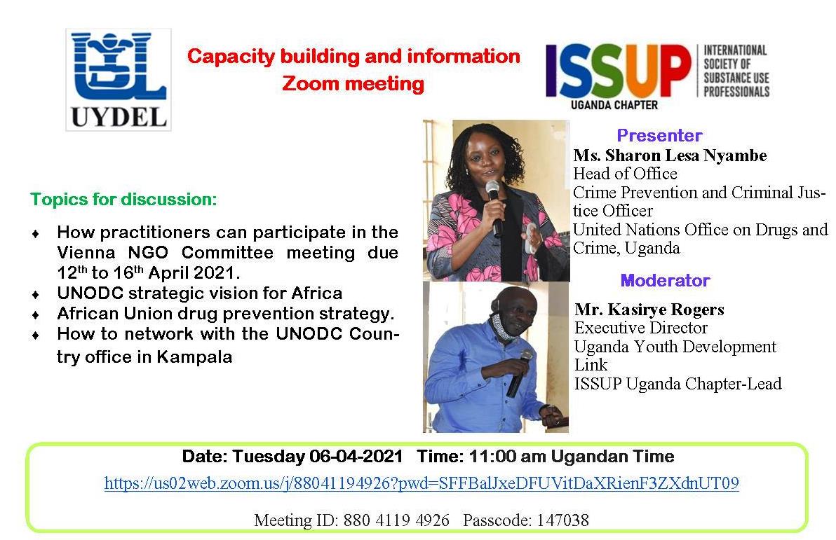 Capacity building and information Zoom meeting 