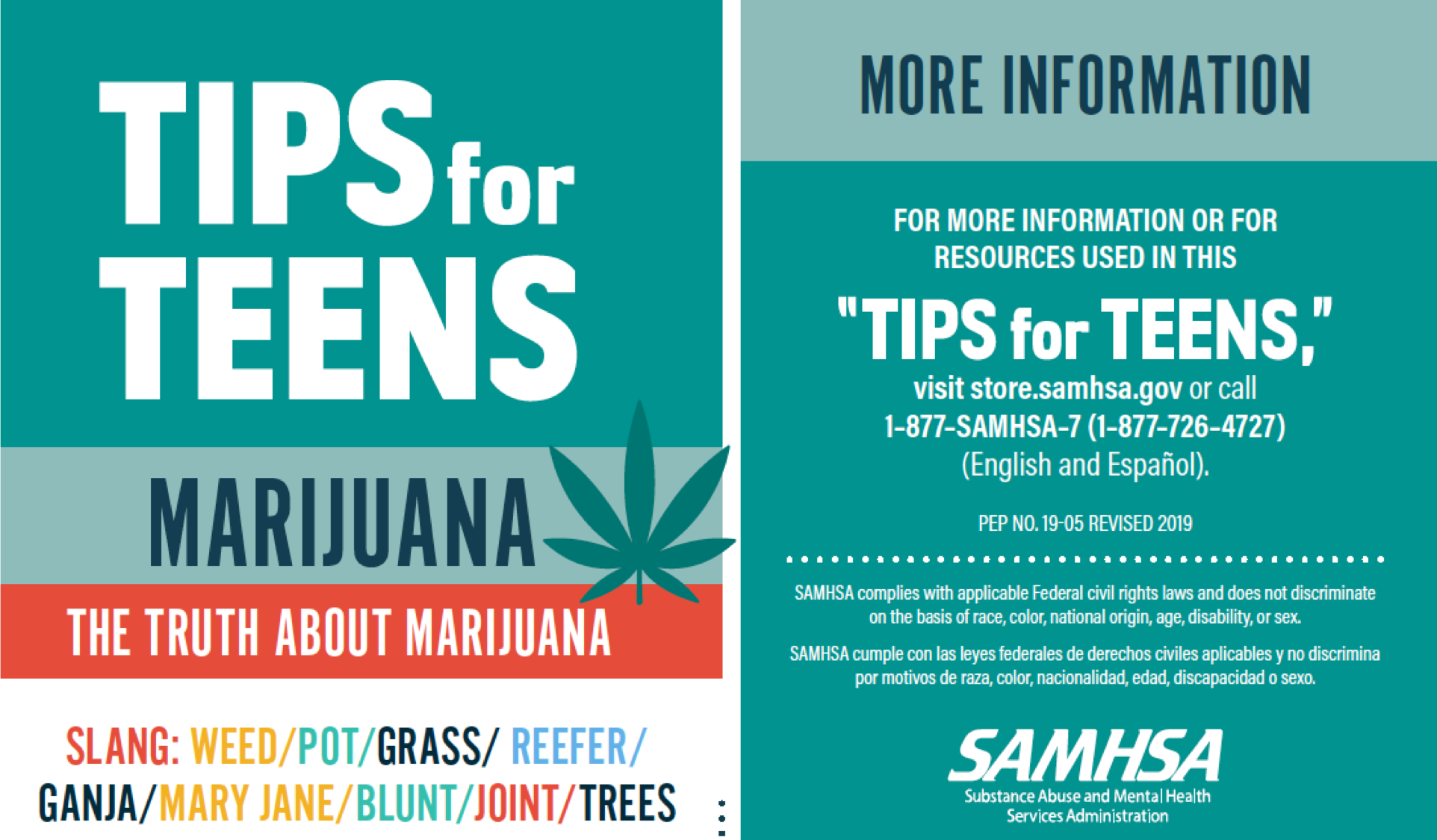 Tips for teens SAMHSA marijuana