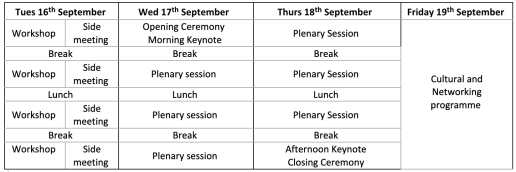 Tentative programme