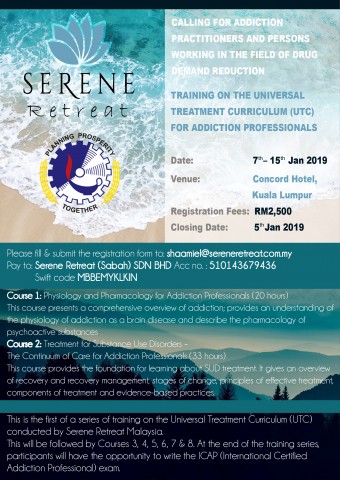 Serene Retreat Presents first round of training for UTC 1 & 2