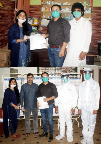 ISSUP باكستان تبرعت الدعاوى PPE للأطباء والمسعفين الذين يقاتلون ضد COVD-19