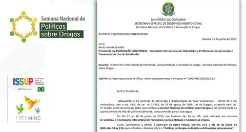 آسوسیاچائو ISSUP Brasil participa da 22ª Semana Nacional de Políticas sobre Drogas