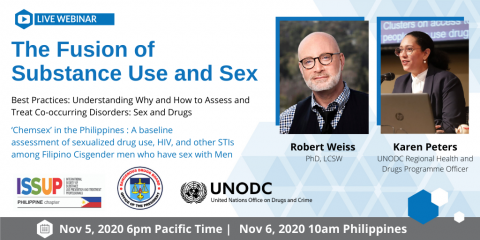 ISSUP Philippines Fusion of Substance Use and Sex Webinar Flyer