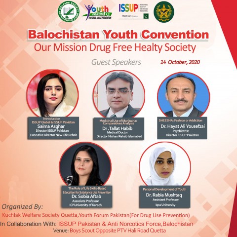 BALOCHISTAN YOUTH CONVENTION BY KUCHLAK WELFARE SOCIETY, YOUTH FORUM PAKISTAN, ISSUP PAKISTAN CHAPTER AND ANTI NARCOTICS FORCE BALOCHISTAN on 14 OTTOBRE 2020 AT QUETTA-BALOCHISTAN.
