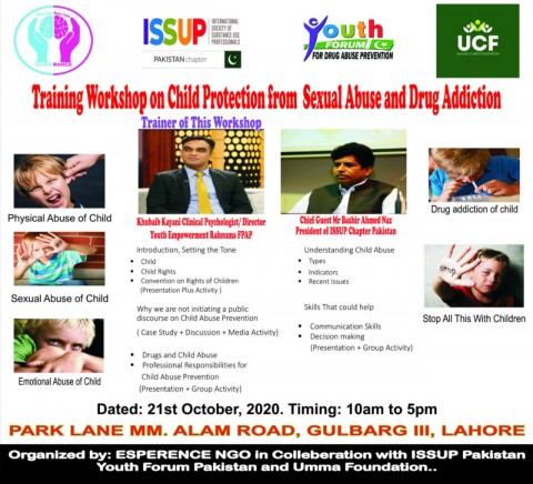 One Day Training Workshop on Child Protection from Sexual Abuse and Drug Addiction
