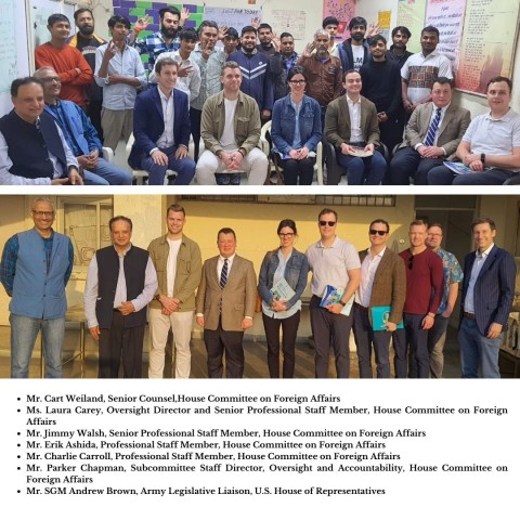Visite de membres du personnel du Congrès américain au SPYM/ISSUP Inde