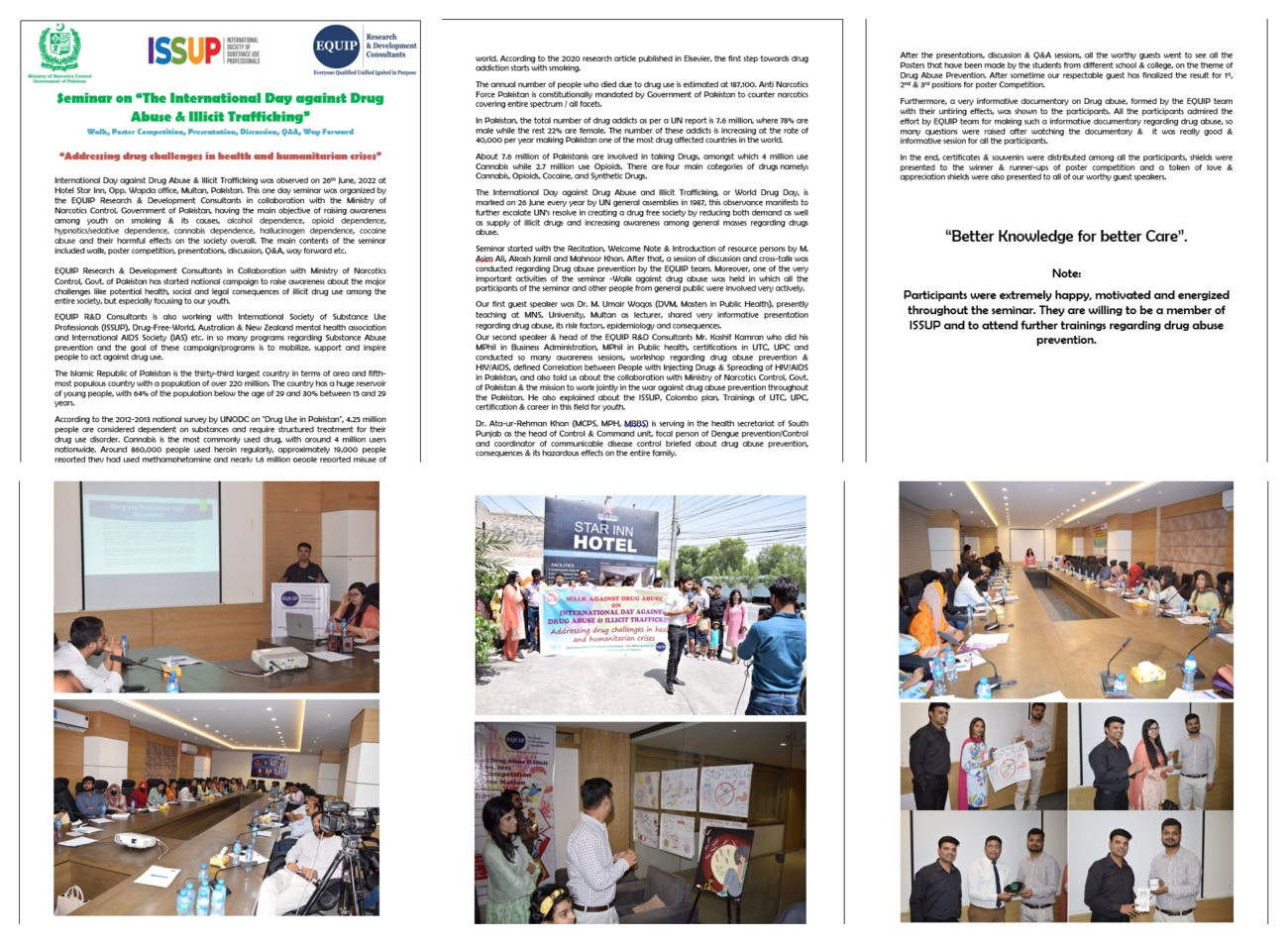 Seminar on “The International Day against Drug Abuse & Illicit ...