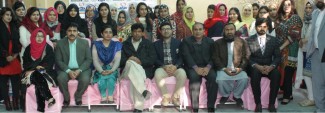Group photo of participants with Mr. Muhammad Ayub, Mr. Bashir Ahmad Naz, Sana Ullah Rathore, Ms. Saima, Mr. Aslam, Mr Muhammad Jave