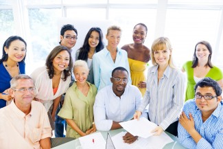 Diverse group of office workers