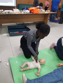 CPR on a baby