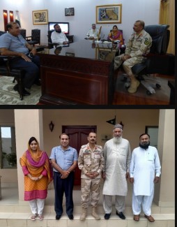 View of Meeting of Sana Ullah Rathore Director ISSUP Pakistan with Force Commander ANF & Group Photo