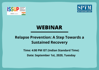 ISSUP India Relapse Prevention Webinar Flyer