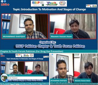 ISSUP Pakistan Chapter and Youth Forum Pakistan (For Drug Use Prevention) Conducted A Live session On! ''INTRODUCTION TO MOTIVATION AND STAGES OF CHANGE" on Dated 17th December, 2020.