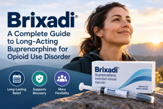 Brixadi vs Sublocade comparison showing dosing schedules, strengths, half-life, storage and injection differences