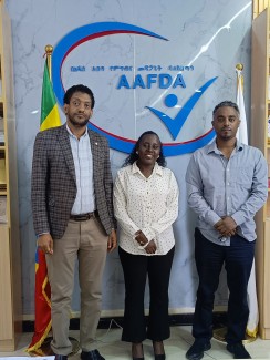 (Photo: ISSUP Ethiopia Coordinator Mr. Elias Kalayu Abrha pictured with AAFDA leadership following the successful strategic engagement at AAFDA Headquarters