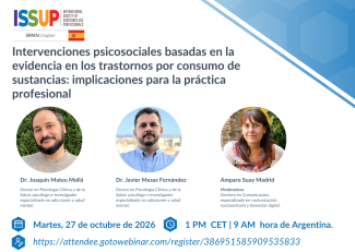 ISSUP Spain Webinar flyer 