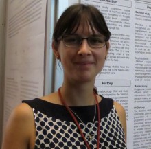 Amalie Pavlovská presenting her research at Lisbon Addictions