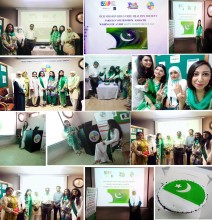 Membros do Fórum da Juventude, a Equipe Karachi (Província de Sindh) & ISSUP celebraram o Dia da Independência do Paquistão, em 2020, em colaboração com a ISSUP, Paquistão no Centro de Diagnóstico de Cérebro e Mente, Karachi.