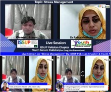 Sesión en vivo sobre "GESTIÓN DE LA TENSIÓN" Por ISSUP Pakistán Capítulo y Foro de la Juventud Pakistán el 12 de diciembre de 2020.