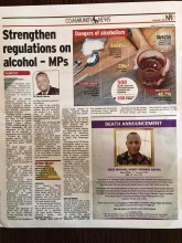 fortalecer as regulamentações sobre o álcool