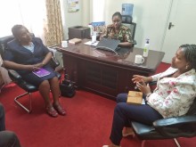 President Dr.Pamela Kaithuru and Deputy President Catherine Muthiani with the Administration Police Director of Medical Services