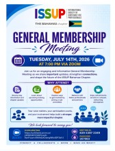 ISSUP Bahamas Members Meeting Flyer - July 2026